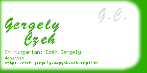 gergely czeh business card